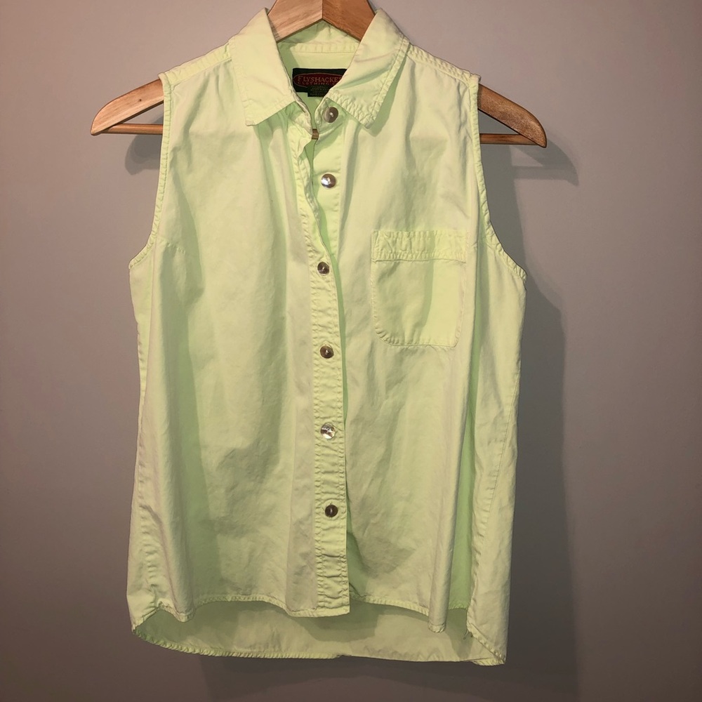 Light Green Button Up Top